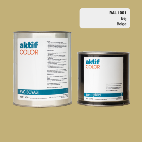 RAL 1001 - Bej / Aktif Color Pvc Boyası (Pimapen Boyası) 1,5 Kg / Bej ve Sarı Tonlar