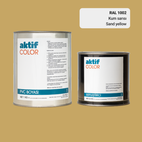 RAL 1002 - Kum Sarısı / Aktif Color Pvc Boyası (Pimapen Boyası) 1,5 Kg / Bej ve Sarı Tonlar