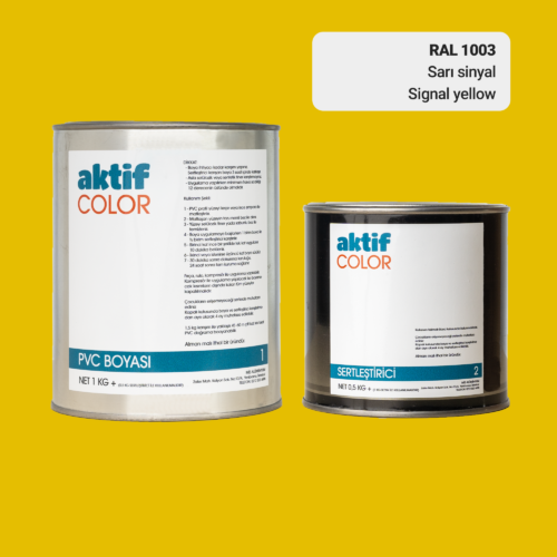 RAL 1003 - Sarı Sinyal / Aktif Color Pvc Boyası (Pimapen Boyası) 1,5 Kg / Bej ve Sarı Tonlar