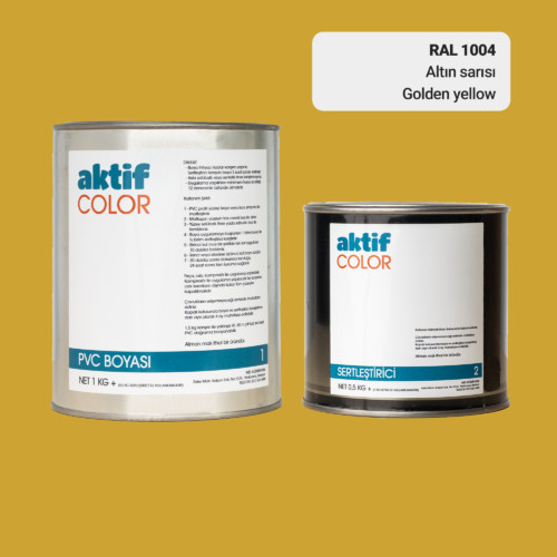 RAL 1004 - Altın Sarısı / Aktif Color Pvc Boyası (Pimapen Boyası) 1,5 Kg / Bej ve Sarı Tonlar