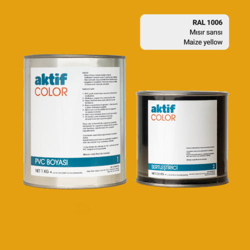 RAL 1006 - Mısır Sarısı / Aktif Color Pvc Boyası (Pimapen Boyası) 1,5 Kg / Bej ve Sarı Tonlar