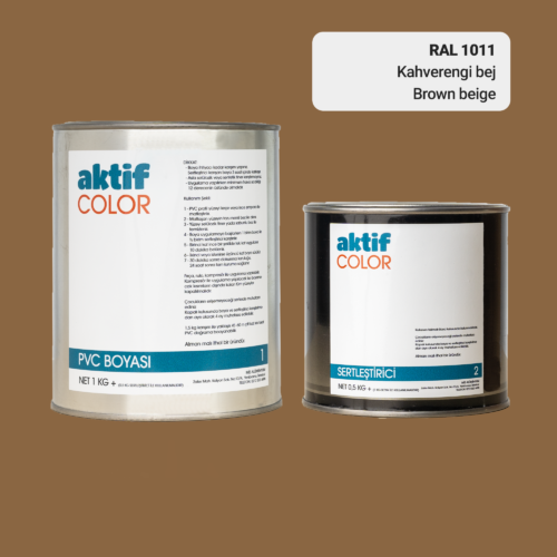RAL 1011 - Kahverengi Bej / Aktif Color Pvc Boyası (Pimapen Boyası) 1,5 Kg / Bej ve Sarı Tonlar