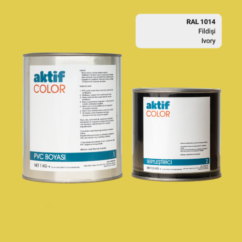 RAL 1014 - Fildişi / Aktif Color Pvc Boyası (Pimapen Boyası) 1,5 Kg / Bej ve Sarı Tonlar