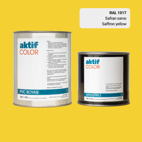 RAL 1017 - Safran Sarısı / Aktif Color Pvc Boyası (Pimapen Boyası) 1,5 Kg / Bej ve Sarı Tonlar