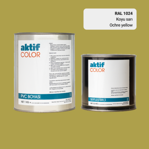 RAL 1024 - Koyu Sarı / Aktif Color Pvc Boyası (Pimapen Boyası) 1,5 Kg / Bej ve Sarı Tonlar