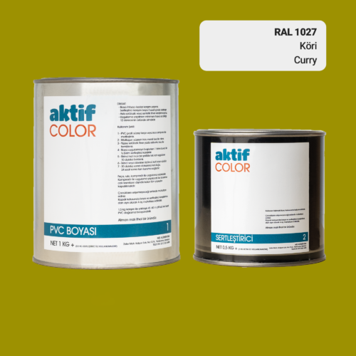 RAL 1027 - Köri / Aktif Color Pvc Boyası (Pimapen Boyası) 1,5 Kg / Bej ve Sarı Tonlar