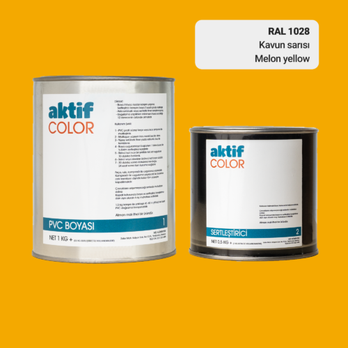 RAL 1028 - Kavun Sarısı / Aktif Color Pvc Boyası (Pimapen Boyası) 1,5 Kg / Bej ve Sarı Tonlar