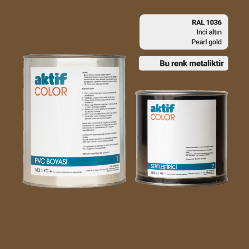 RAL 1036 - Inci Altın / Aktif Color Pvc Boyası (Pimapen Boyası) 1,5 Kg / Bej ve Sarı Tonlar
