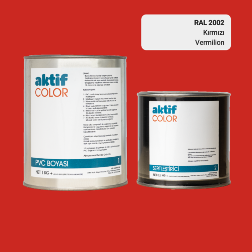 RAL 2002 - Kırmızı / Aktif Color Pvc Boyası (Pimapen Boyası) 1,5 Kg / Turuncu ve Kırmızı Tonlar