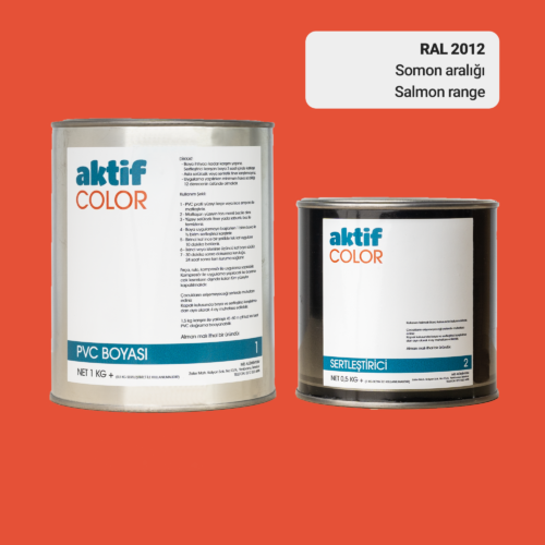 RAL 2012 - Somon Aralığı / Aktif Color Pvc Boyası (Pimapen Boyası) 1,5 Kg / Turuncu ve Kırmızı Tonlar