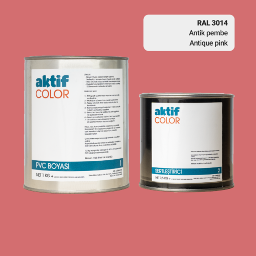 RAL 3014 - Antik Pembe / Aktif Color Pvc Boyası (Pimapen Boyası) 1,5 Kg / Turuncu ve Kırmızı Tonlar