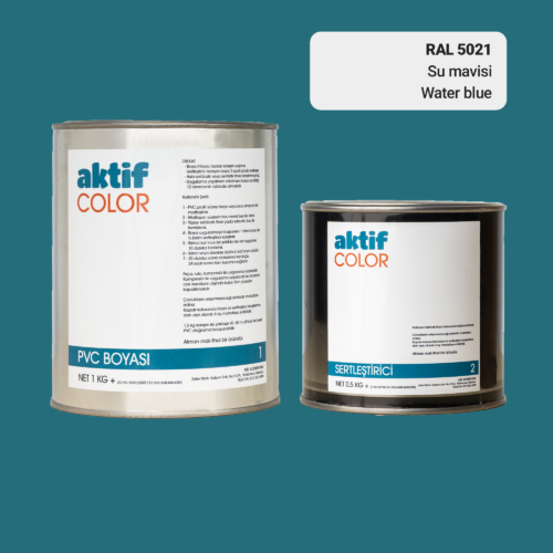 RAL 5021 - Su Mavisi / Aktif Color Pvc Boyası (Pimapen Boyası) 1,5 Kg / Mor, Eflatun ve Mavi Tonlar