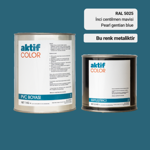 RAL 5025 - İnci Centilmen Mavisi / Aktif Color Pvc Boyası (Pimapen Boyası) 1,5 Kg / Mor, Eflatun ve Mavi Tonlar