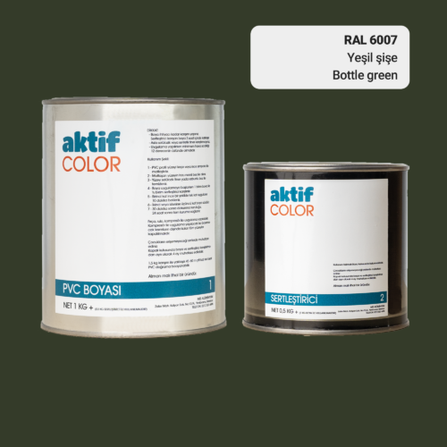 RAL 6007 - Yeşil Şişe / Aktif Color Pvc Boyası (Pimapen Boyası) 1,5 Kg / Yeşil Tonlar