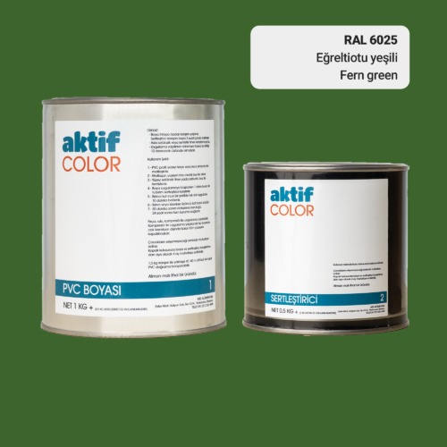 RAL 6025 - Eğreltiotu Yeşili / Aktif Color Pvc Boyası (Pimapen Boyası) 1,5 Kg / Yeşil Tonlar