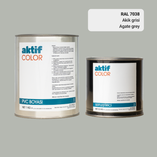 RAL 7038 - Akik Grisi / Aktif Color Pvc Boyası (Pimapen Boyası) 1,5 Kg / Gri Tonlar