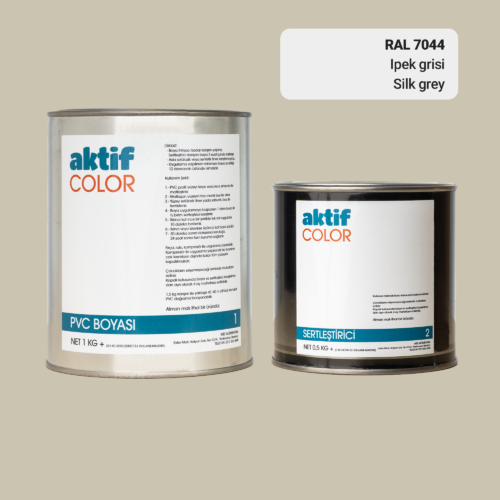 RAL 7044 - Ipek Grisi / Aktif Color Pvc Boyası (Pimapen Boyası) 1,5 Kg / Gri Tonlar