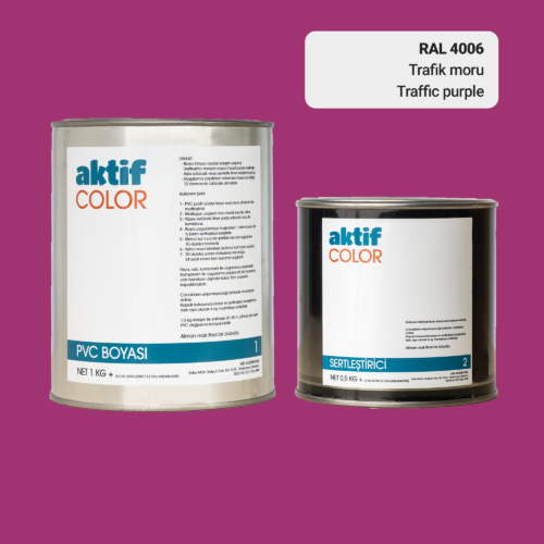 RAL 4006 - Trafik Moru / Aktif Color Pvc Boyası (Pimapen Boyası) 1,5 Kg / Mor, Eflatun ve Mavi Tonlar