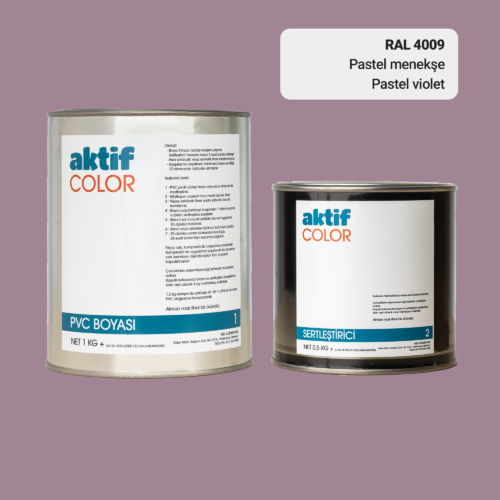 RAL 4009 - Pastel Menekşe / Aktif Color Pvc Boyası (Pimapen Boyası) 1,5 Kg / Mor, Eflatun ve Mavi Tonlar