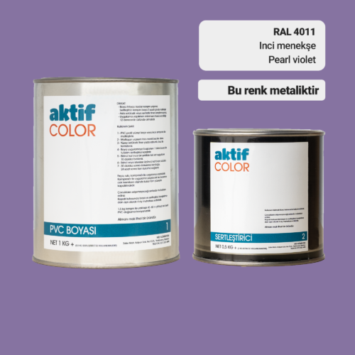 RAL 4011 - Inci Menekşe / Aktif Color Pvc Boyası (Pimapen Boyası) 1,5 Kg / Mor, Eflatun ve Mavi Tonlar