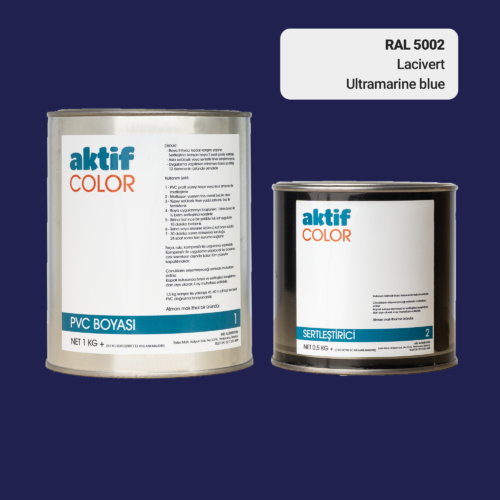 RAL 5002 - Lacivert / Aktif Color Pvc Boyası (Pimapen Boyası) 1,5 Kg / Mor, Eflatun ve Mavi Tonlar