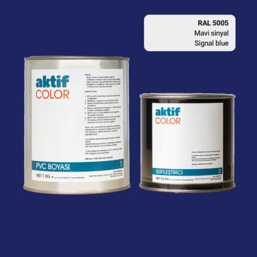 RAL 5005 - Mavi Sinyal / Aktif Color Pvc Boyası (Pimapen Boyası) 1,5 Kg / Mor, Eflatun ve Mavi Tonlar