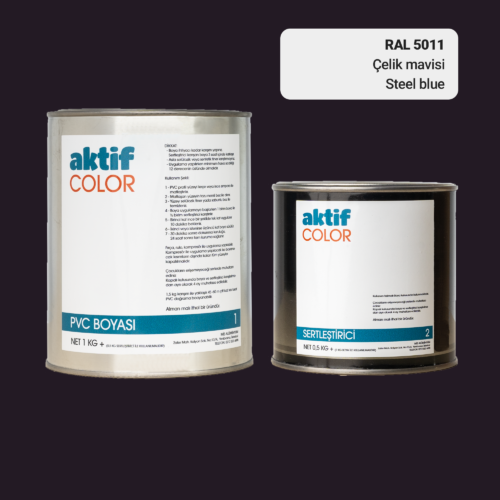RAL 5011 - Çelik Mavisi / Aktif Color Pvc Boyası (Pimapen Boyası) 1,5 Kg / Mor, Eflatun ve Mavi Tonlar