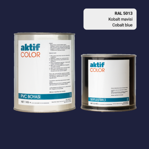 RAL 5013 - Kobalt Mavisi / Aktif Color Pvc Boyası (Pimapen Boyası) 1,5 Kg / Mor, Eflatun ve Mavi Tonlar