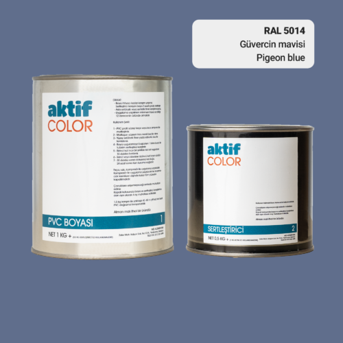 RAL 5014 - Güvercin Mavisi / Aktif Color Pvc Boyası (Pimapen Boyası) 1,5 Kg / Mor, Eflatun ve Mavi Tonlar