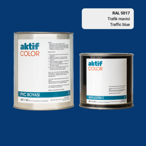 RAL 5017 - Trafik Mavisi / Aktif Color Pvc Boyası (Pimapen Boyası) 1,5 Kg / Mor, Eflatun ve Mavi Tonlar